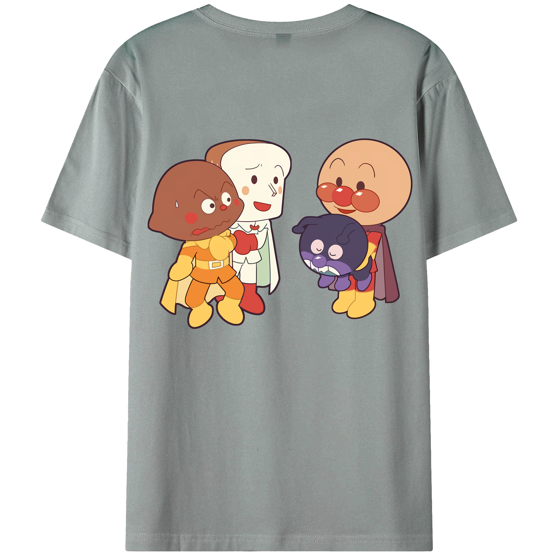 （画像用） アンパンマン Anpanman 綿100％ メンズ半袖Tシャツ（バックプリント） 通気性